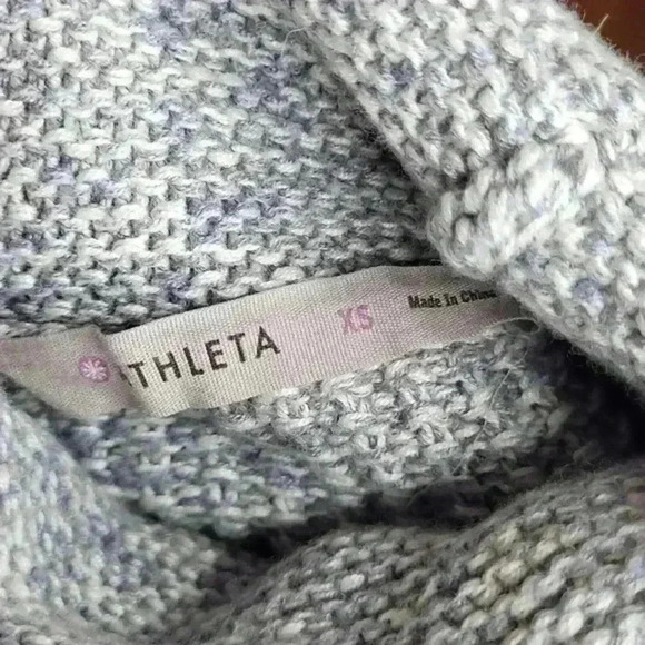 ATHLETA | Borealis Cowl Neck Sweater Chunky Knit Side Zip Size XS - Picture 9 of 10
